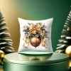 Christmas decorative throw pillows, festive atmosphere home soft furnishings, plush cushions details Picture